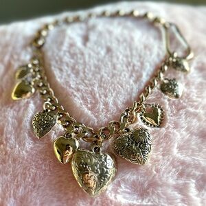 Gold Heart Charm Necklace